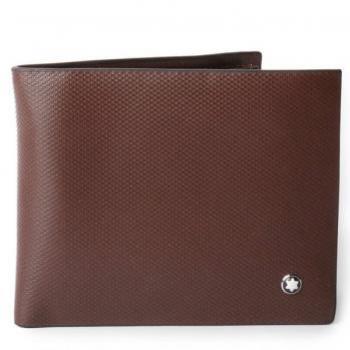 MONTBLANC TEXTURED WITH LOGO WALLET BROWN 8103